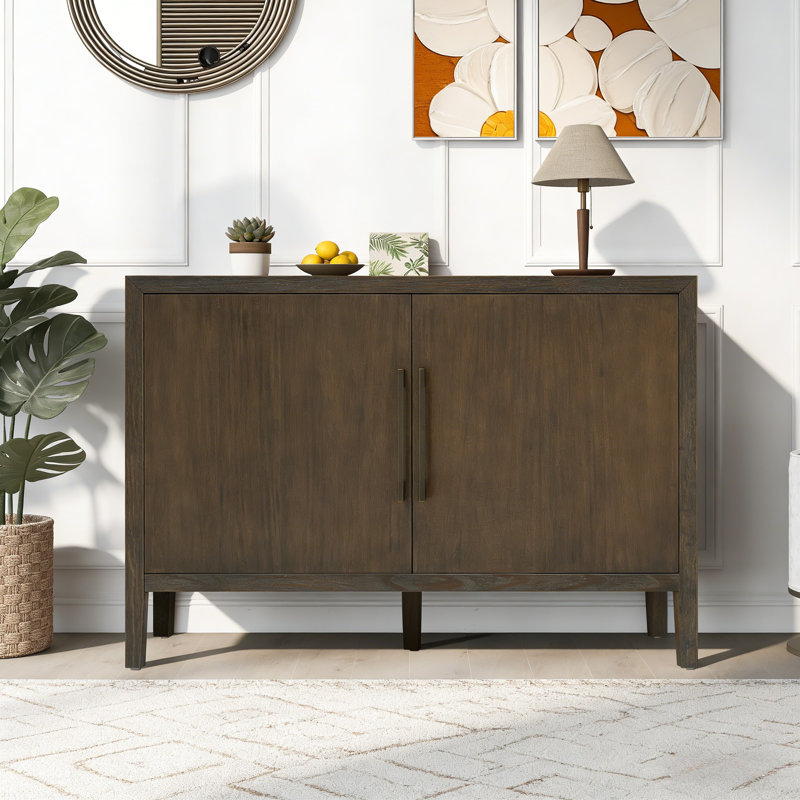 47.25-inch Farmhouse Sideboard, Dark Brown