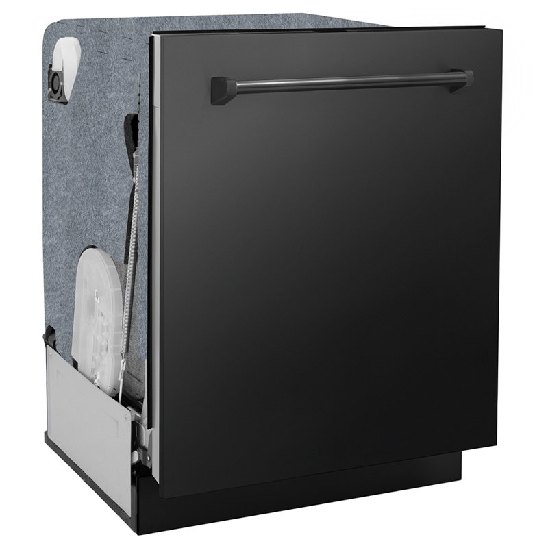 24" Monument Series 3rd Rack Top Touch Control Dishwasher with Stainless Steel Tub, Black Stainless Steel