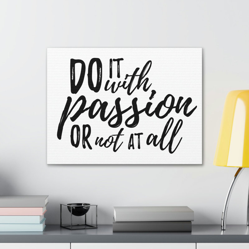 Décoration murale inspirante «Do It With Passion Motivation», H 12 po x l 18 po