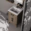 Chêne gris 32,78 po Meuble-lavabo avec dessus en acrylique poli et miroir-993078729