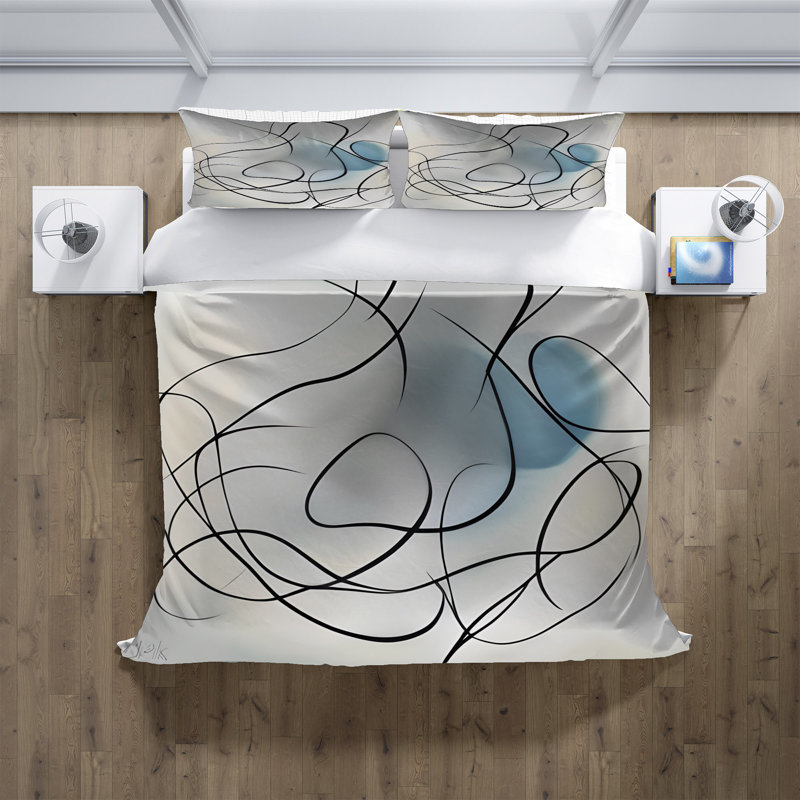 Ensemble de housse de couette, Housse de couette simple + 1 taie décorative pour