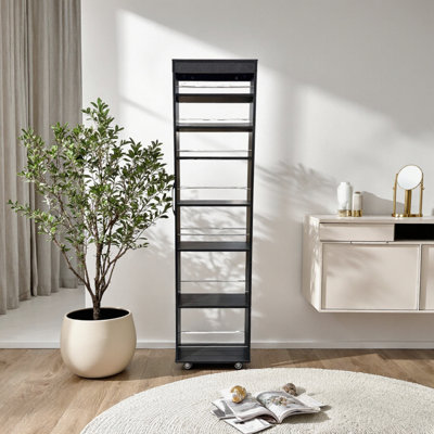 7-tier Slim Rolling Storage Cart – Mobile Pull-out Organizer For Kitchen, Pantry & Narrow Spaces