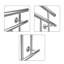 90 x 128 cm French Balcony Railing