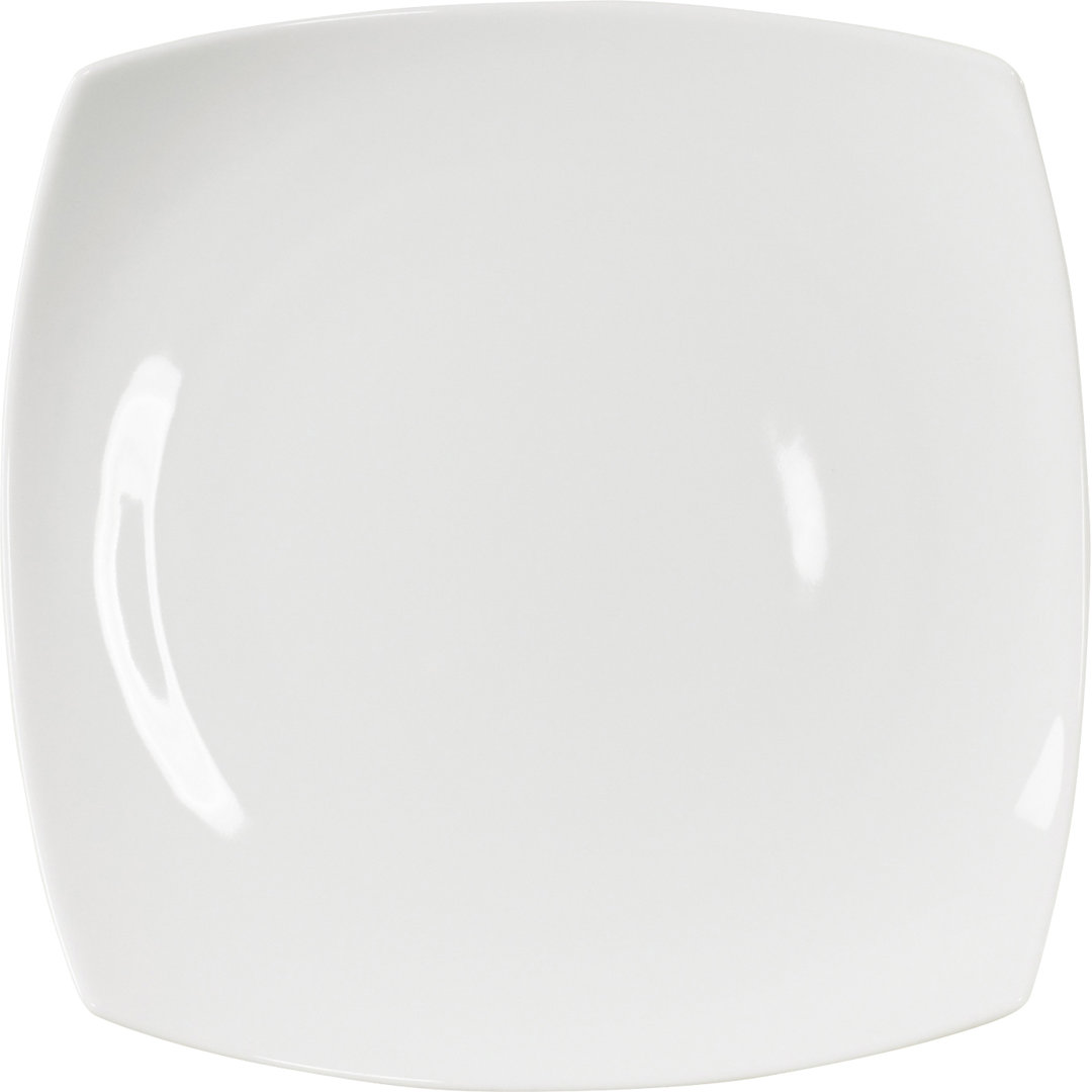 Denham 8'' Porcelain China Square Salad/Dessert Plate (Set of 6) Ebern Designs