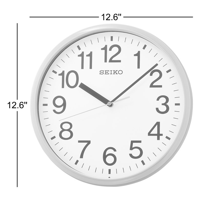 QXA756RLH Wall Clock, Red, Red