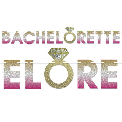 Ensemble de banderoles Bachelorette - 7 po x 6 pi - paquet de 12