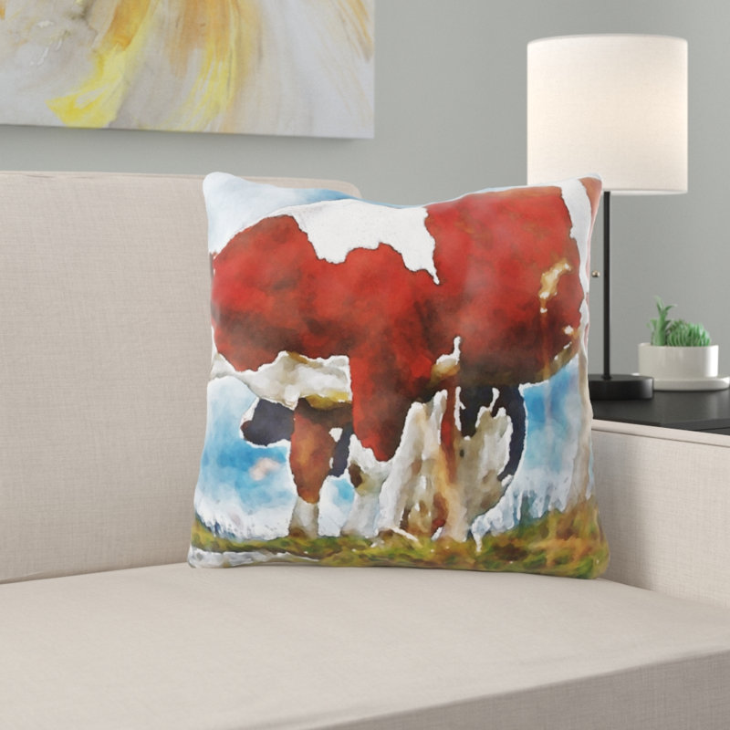 Coussin de vache Rainsville, Microsuède, Intérieur