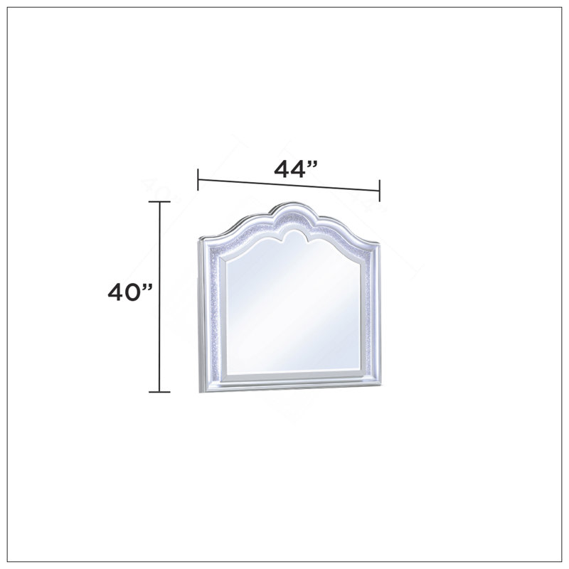 Miroir mystique de style contemporain avec éclairage à DEL intégré et décorations en cristal pour rehausser l'élégance de la pièce