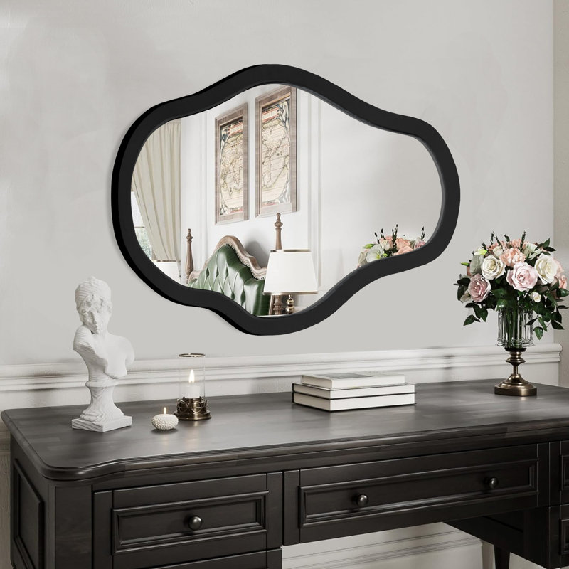 Miroir décoratif irrégulier, Noir