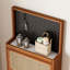 Armoire à chaussures de style moderne, hauteur de 65 po pour l'entrée du couloir, 3 tiroirs et espace de rangement en noyer