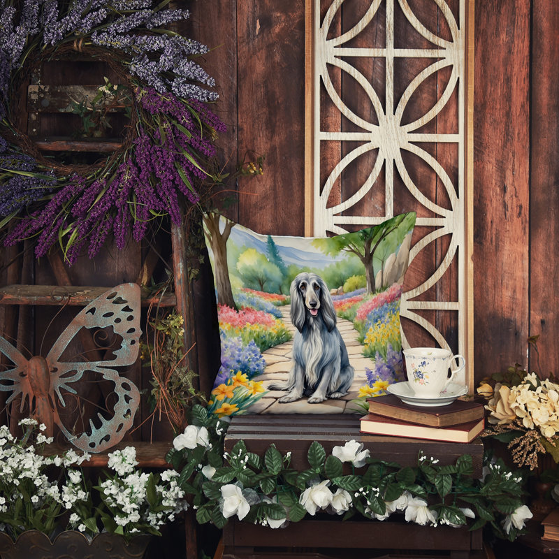 Coussin décoratif intérieur / extérieur Spring Path, H 14 po x l 14 po