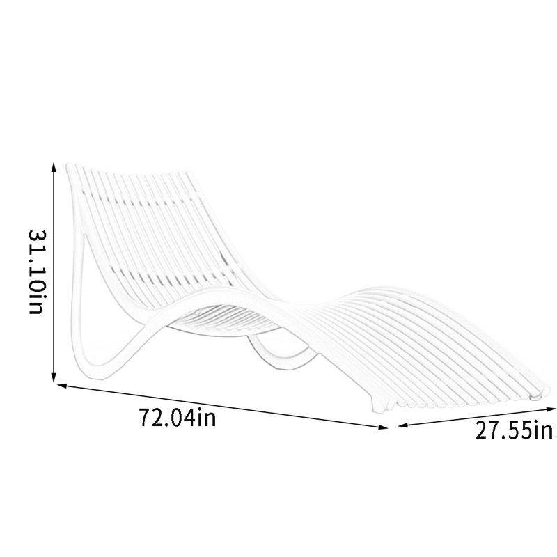 Chaise longue d'extérieur en aluminium