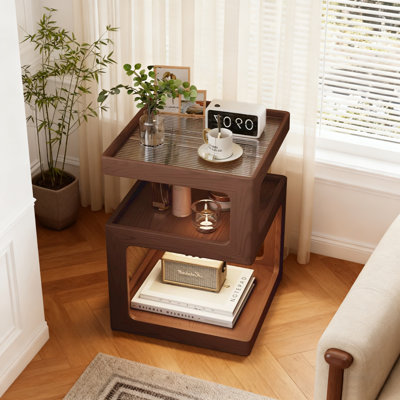 15.75cm W Solid Wood Bedside Table