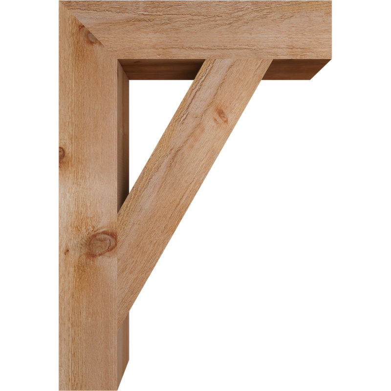 Support de bloc traditionnel, H 40 po x l 6 po x P 28 po, Cèdre rouge de l'Ouest (scié brut)