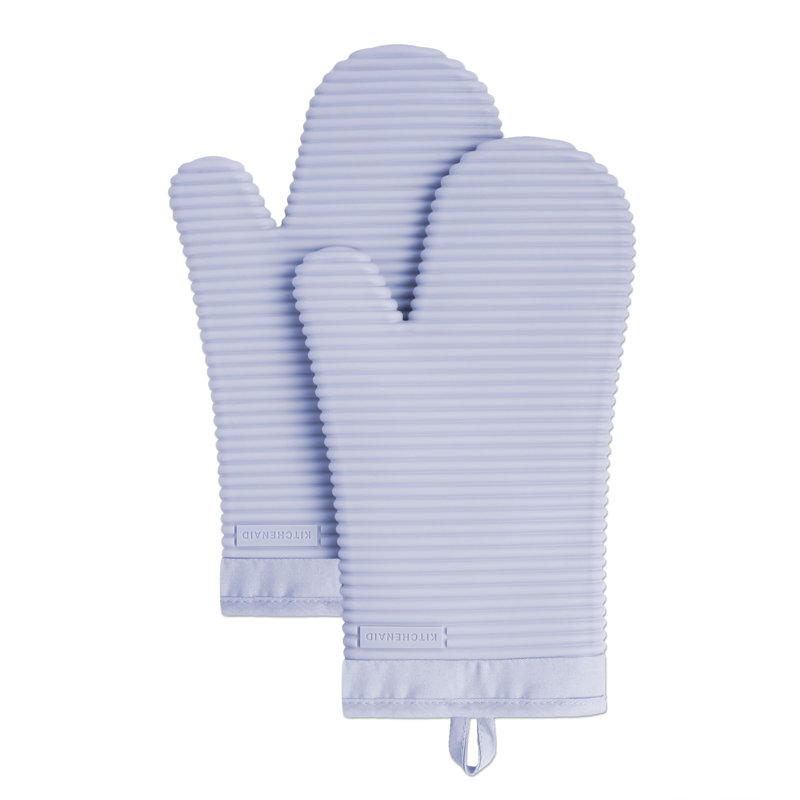 Gant de cuisine souple en silicone KitchenAid, Lavande / crème