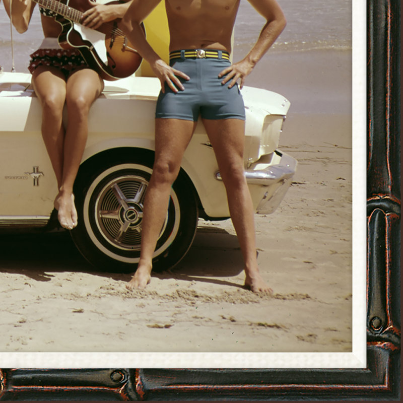 Guys And Gals On The Beach Giclee Print by Getty Images, Black, 22.25" H x 26.25" W x 1.5" D