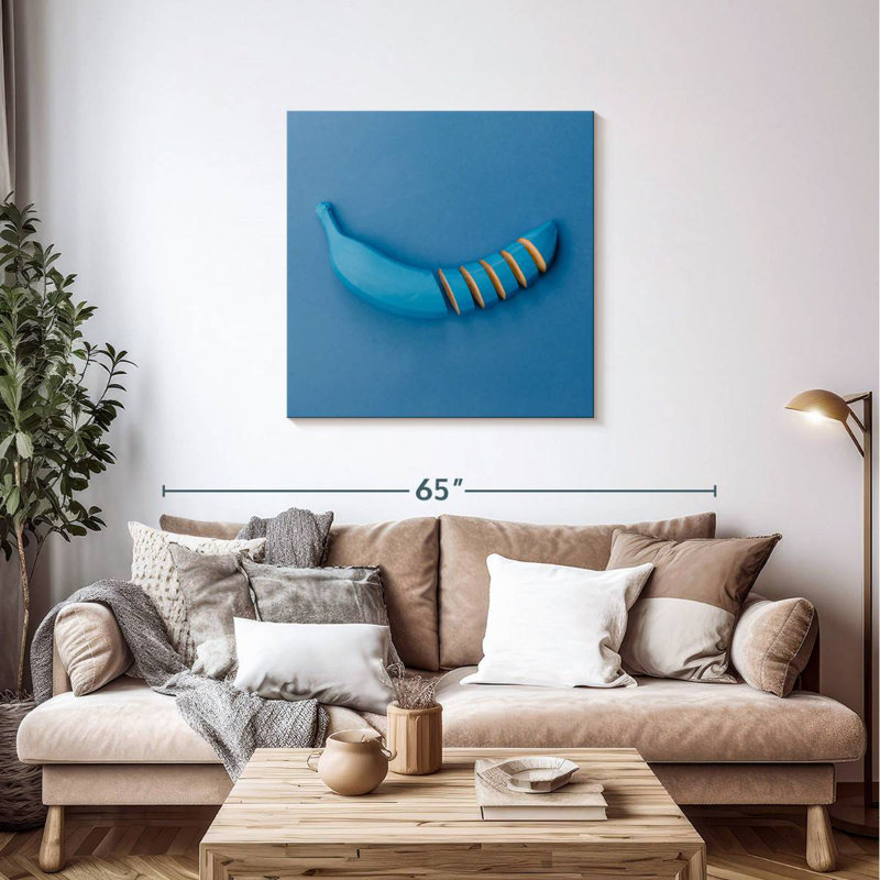 Yarlin Sliced Blue Banana, 36" H x 36" W