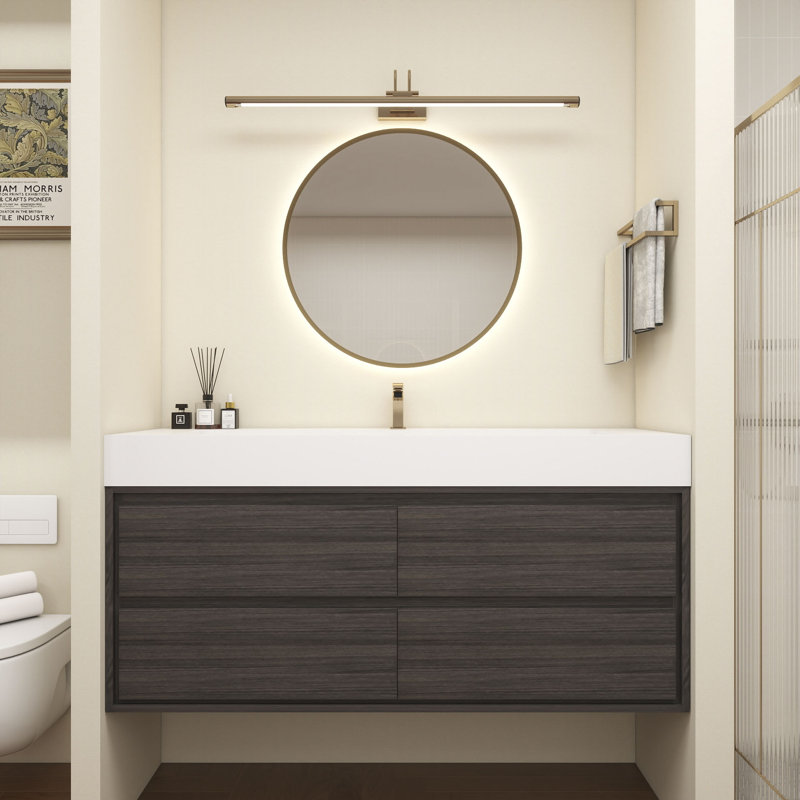 Victoria 60''Bathroom Vanity Base, Gray Oak