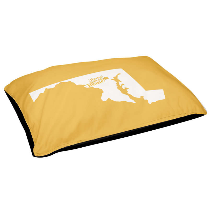 Coussin pour chien d’extérieur baltimore pour chien home, Petit (l 28 po x P 18 po x H 6 po), Jaune