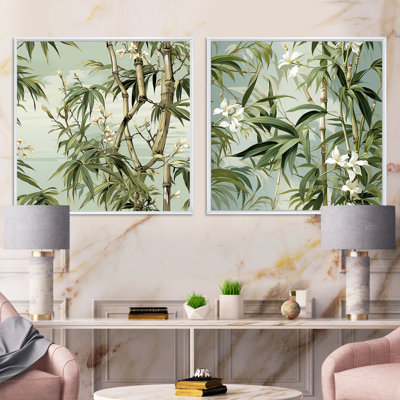 Bluebelle - Tropical Square Collage Set Of 2