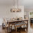 Gatlin 27.5" W 8-Light Wood and Metal Rectangle Chandelier