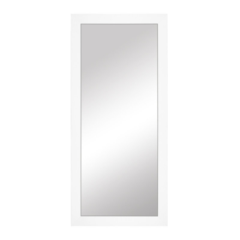 Shmuel Wood Framed with Safety Backing Ideal for Bathroom / Vanity Mirror, 36" x 54", Pure White