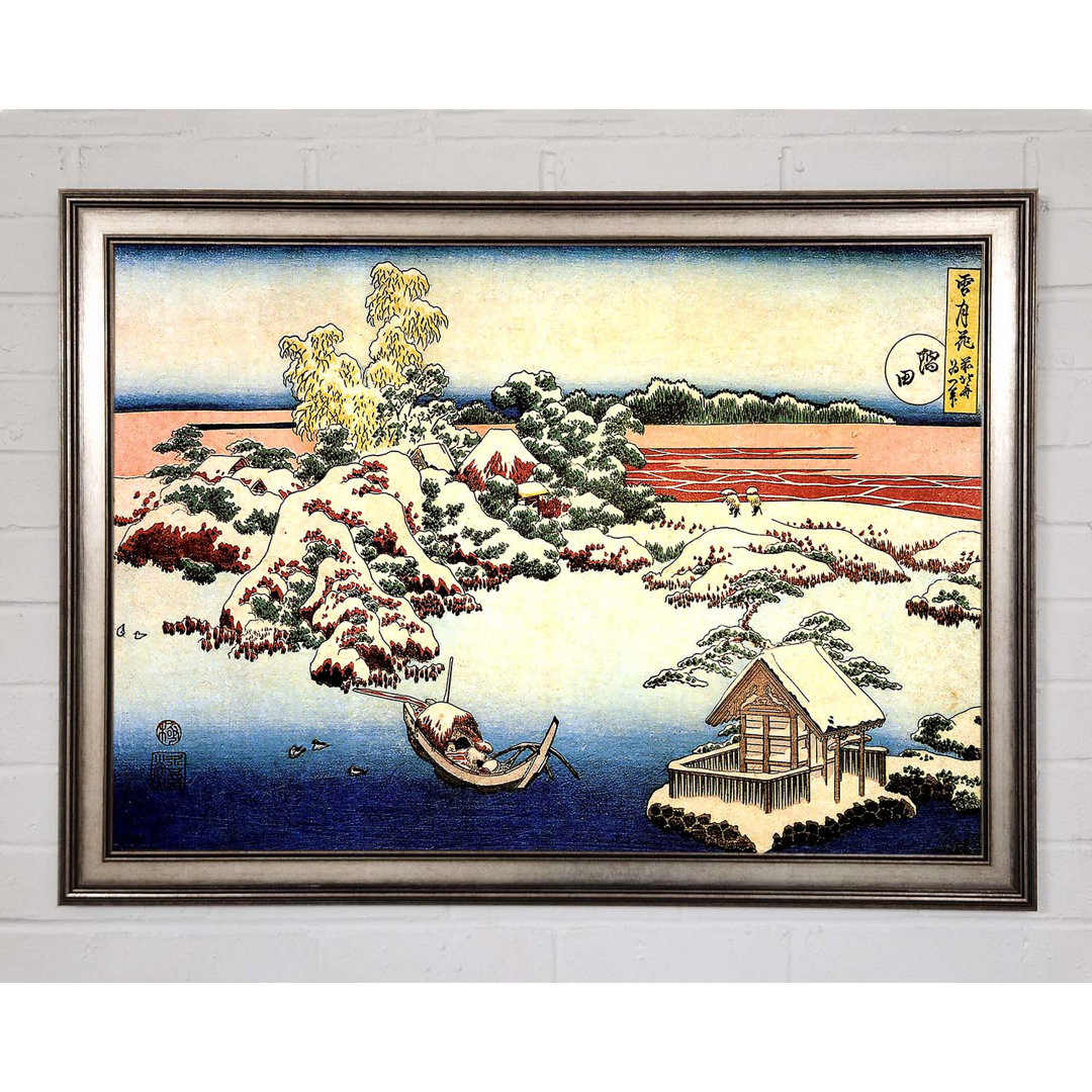 Hokusai Winterlandschaft von Suda - Einzelne Bilderrahmen Kunstdrucke