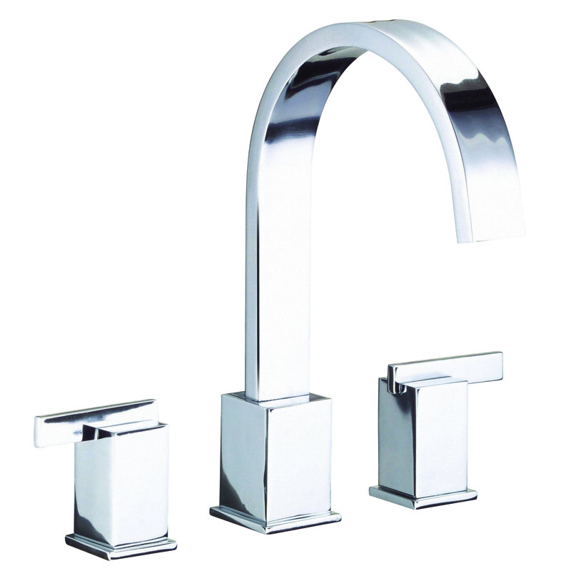 Sirius Double Handle Deck Mounted Roman Tub Faucet Trim, Chrome