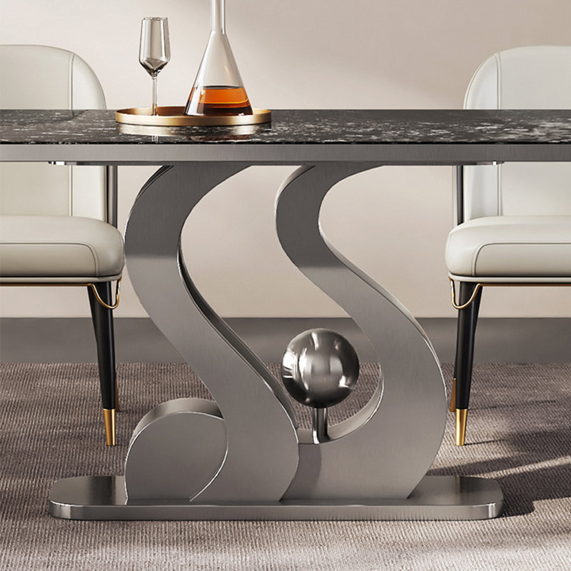 Ensembles de tables de salle à manger rectangulaires de style italien, H 29,5 po x L 55,1 po x l 31,5 po