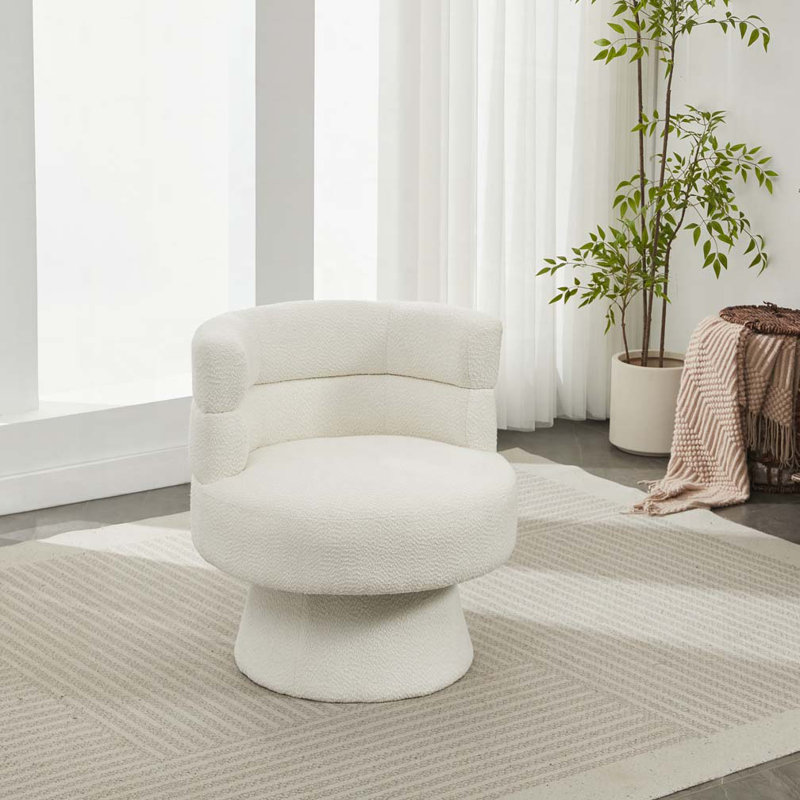 Fauteuil d'appoint pivotant rembourré Boucle