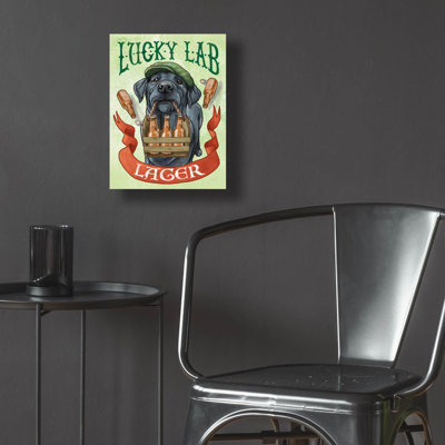Epic Art 'Beer Dogs 5' by Mary Urban Acrylic Glass Wall Art, 12" x 16"