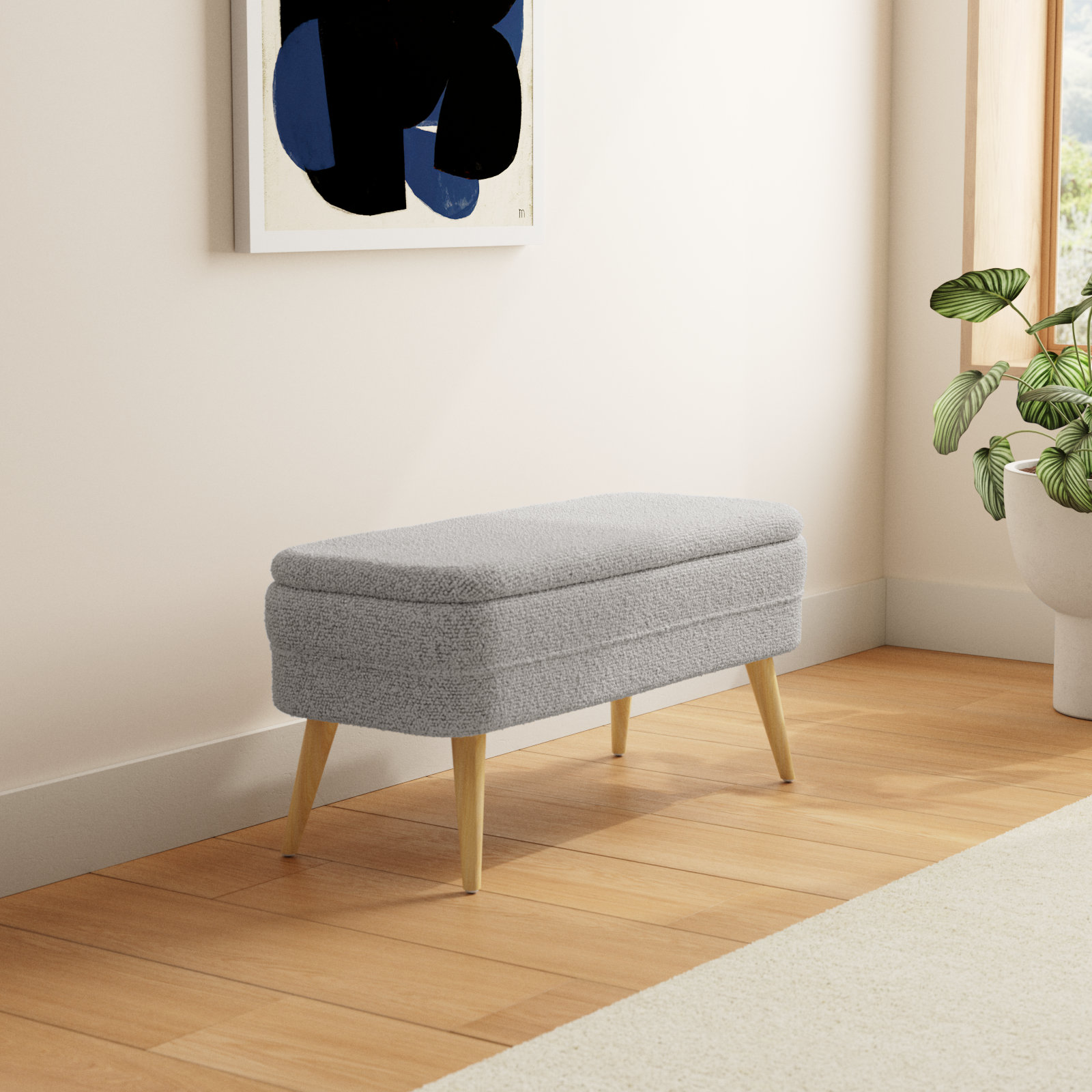 Atchison 40" Entryway Bench, Gray