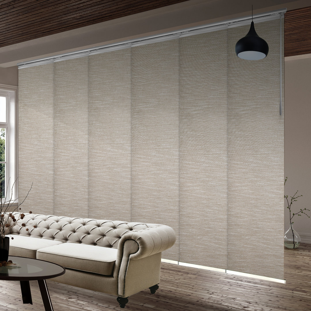 Oat 6-Panel Single Rail Blackout Panel Track Extendable 70"-130"W x 94"H, Panel width 23.5" Rod Desyne