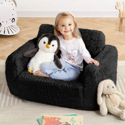 Folding Kids Chairs For Toddler, 2-In-1 Child Soft Couch Fold Out, Convertible Sofa To Lounger