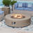 Shade Concrete Propane Outdoor Fire Pit Table-232594054