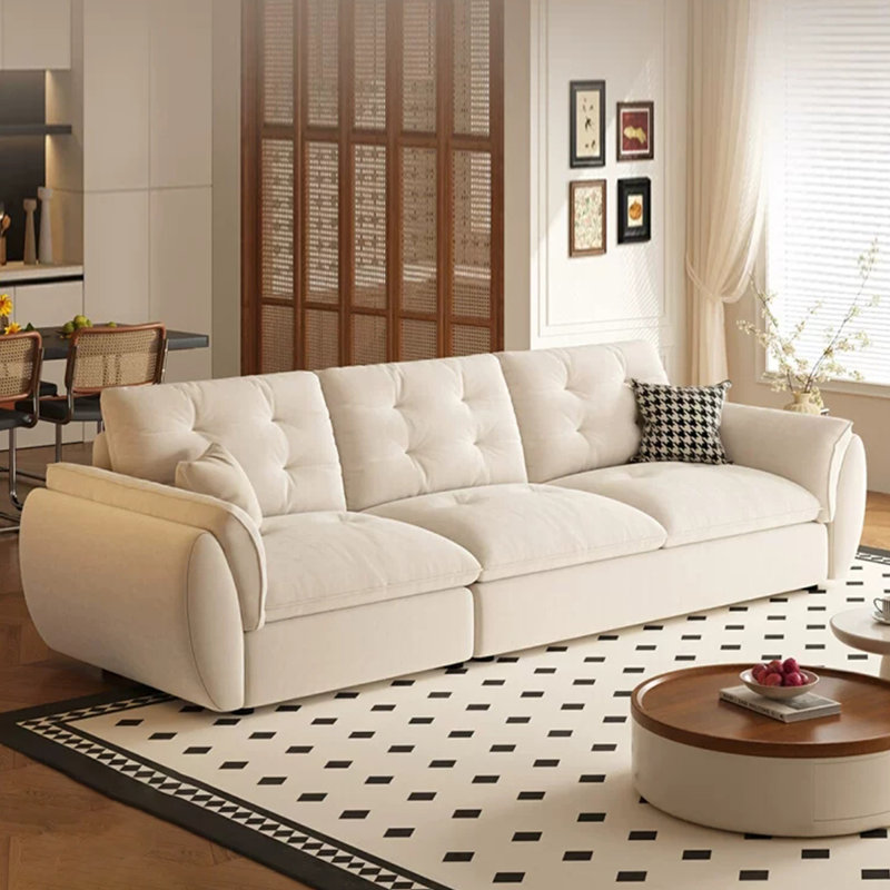 Coussin modulaire 100% polyester crème, L 118,11 po
