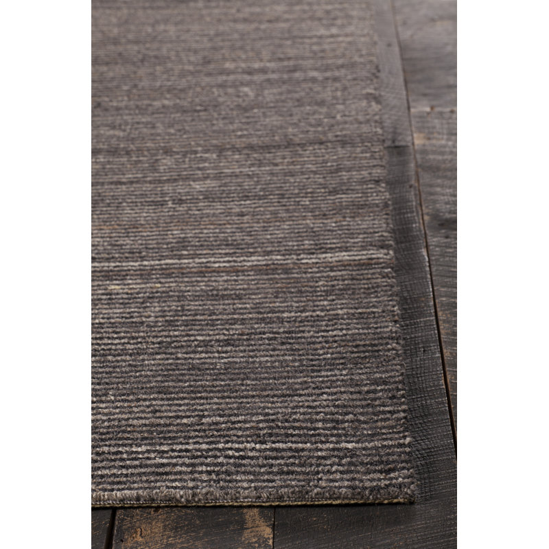 Citizen Wool Striped Area Rug in Charcoal/Gray, 5' x 7'6"