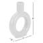 Vase moderne en céramique blanche avec motif rond sculptural-1155683575