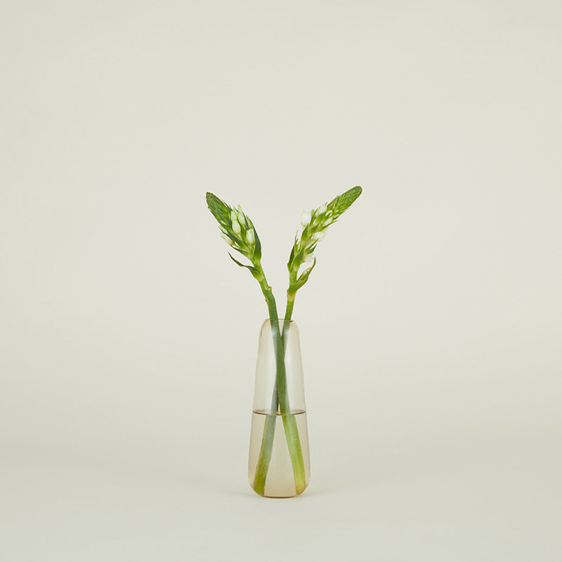 Aurora 9'' Glass Table Vase, Smoke