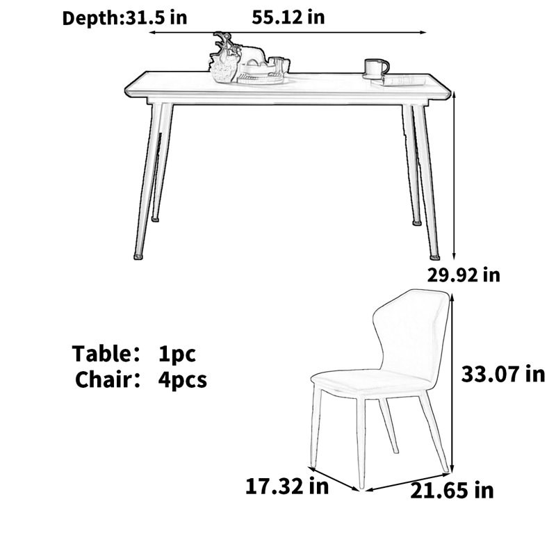 Tamea, 29.92"H x 55.12"L x 31.5"W