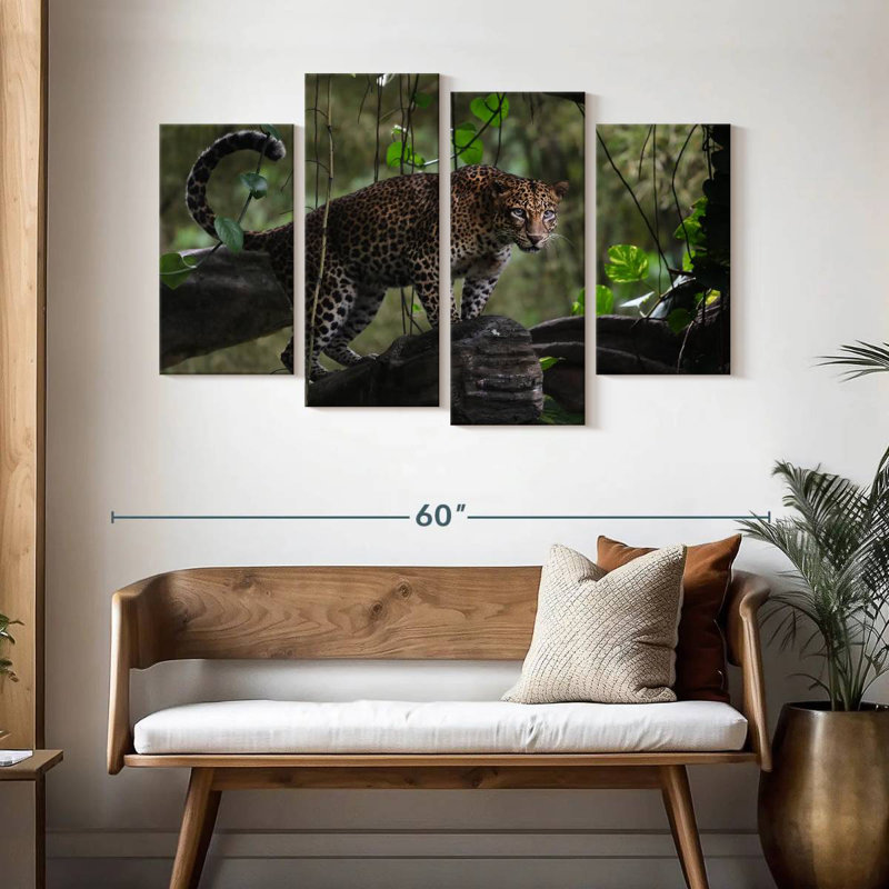 Brampt Indonesian Leopard, 32" H x 52" W