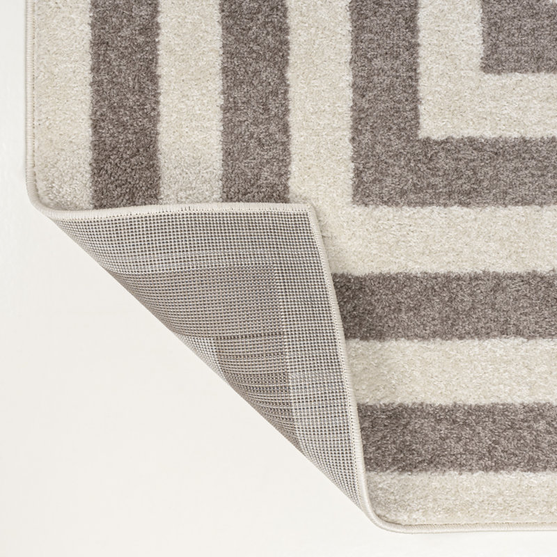 Tapis brun / ivoire Isibeal, Rectangle 5 pi 3 po x 7 pi 7 po