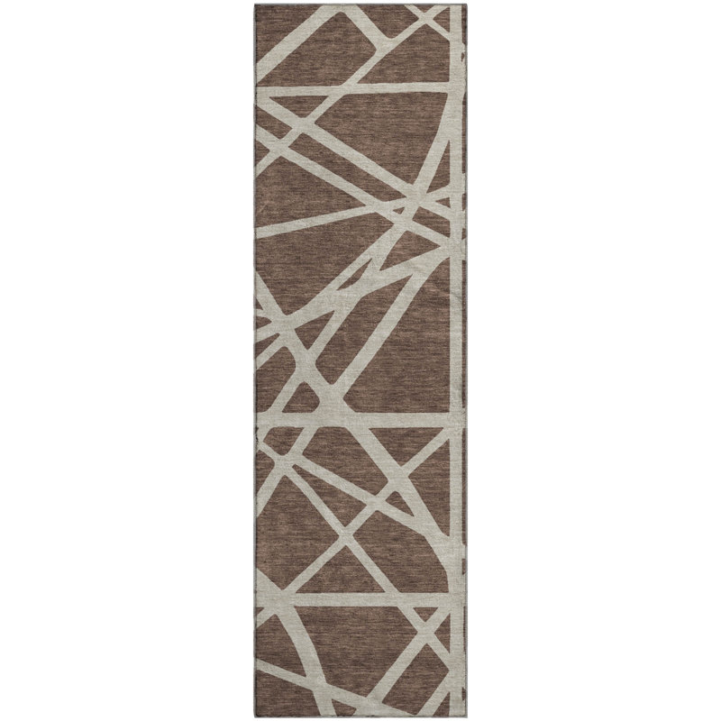 Premium Machine Washable Cossette AMF1040 Geometric Rug, Runner 2'3" x 7'6"