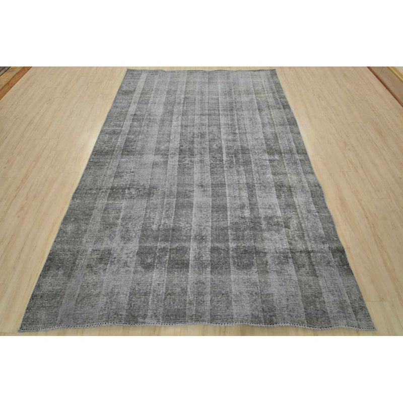 Tapis unique gris 6 pi 8 po x 9 pi 8 po Jadha