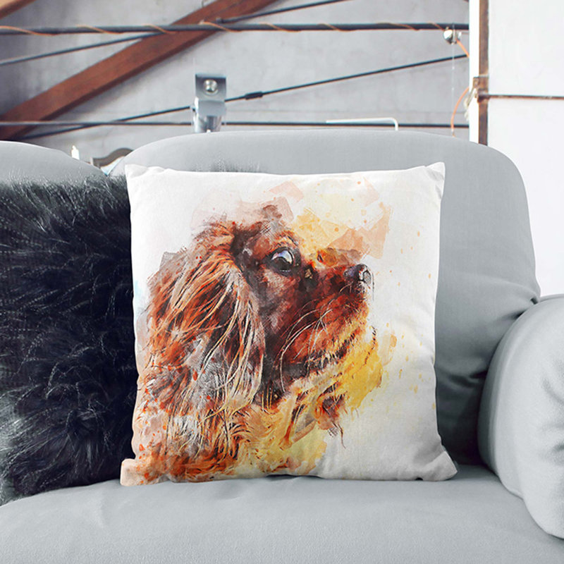 Square Throw Cushion, 40cm H x 40cm W x 15cm D