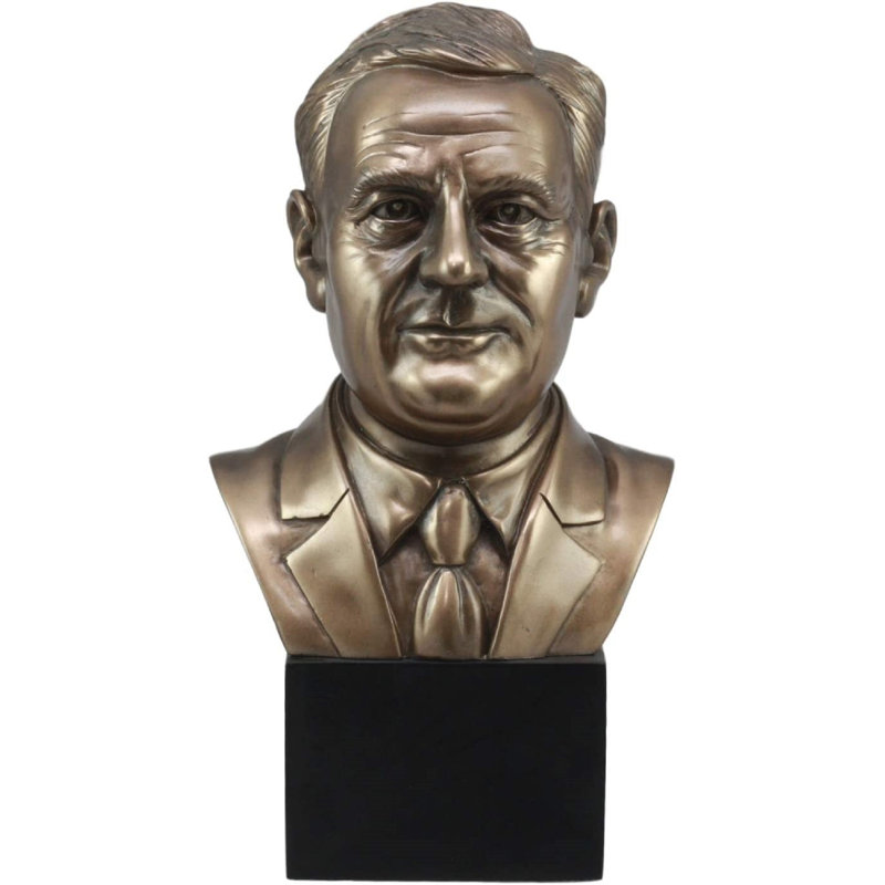 Statue buste du président américain Theodore Franklin Roosevelt