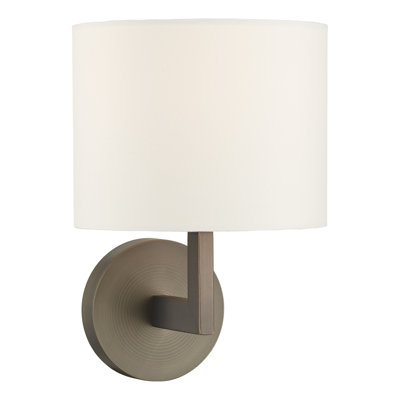 Theodosia 12 cm H Drum Fabric Lamp Shade ( Screw On ) in Ivory