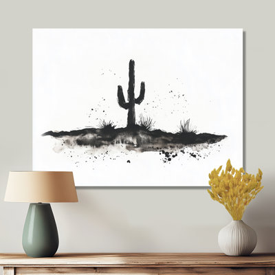 Toile de désert minimaliste, art mural cactus, Dampicourt