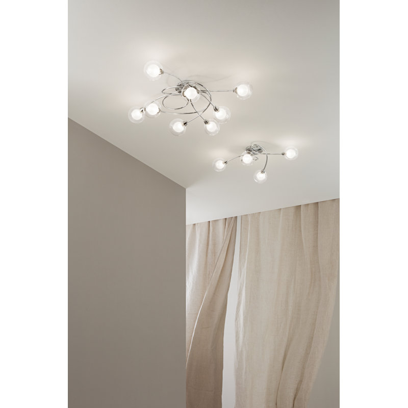Lindbergh Glass Semi Flush Mount