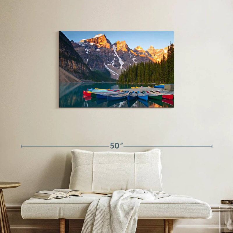 Senne Canoes In Banff National Park, 24" H x 36" W